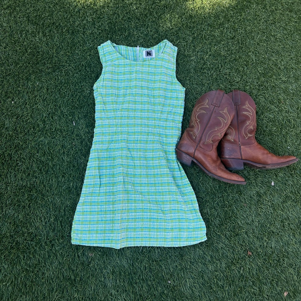 UNIF Blue Sleeveless Mini Sundress